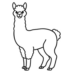 Elegant Alpaca Vector Art