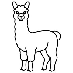 Elegant Alpaca Vector Art