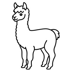 Elegant Alpaca Vector Art