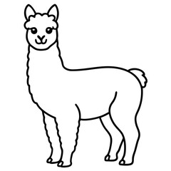 Elegant Alpaca Vector Art