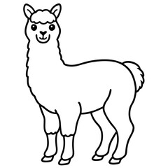 Elegant Alpaca Vector Art