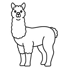 Elegant Alpaca Vector Art