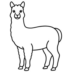 Elegant Alpaca Vector Art