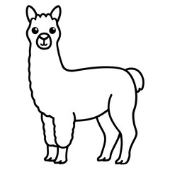 Elegant Alpaca Vector Art