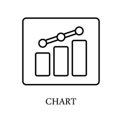 Icon a chart, isolated against a clean background.
