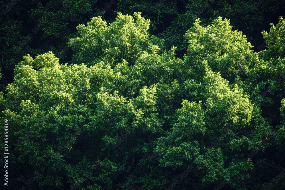Poster a cluster of trees stands tall in the midst of a dense forest