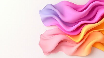 Obraz premium Abstract background with colorful wavy shapes in vibrant pink and magenta hues blending together