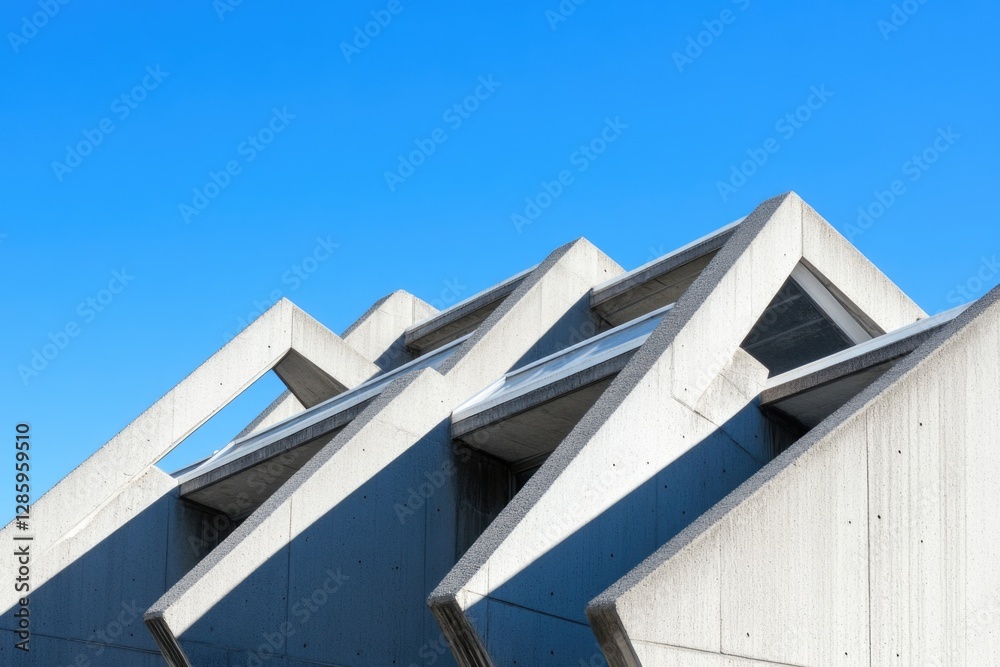 Poster A building with a clock tower, suitable for use in cityscape or architecture illustrations