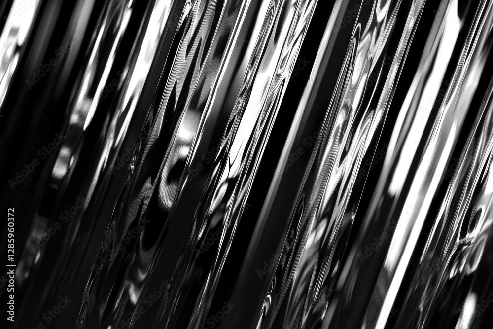 Poster a close-up shot of a shower head in black and white, perfect for use in a bathroom or spa setting