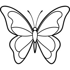 Elegant Butterfly Outline