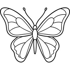 Elegant Butterfly Outline