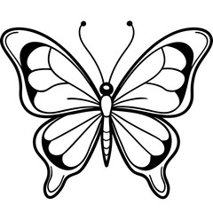 Elegant Butterfly Outline