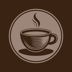Elegant vintage coffee logo, perfect for cafés, coffee brands, packaging, and more