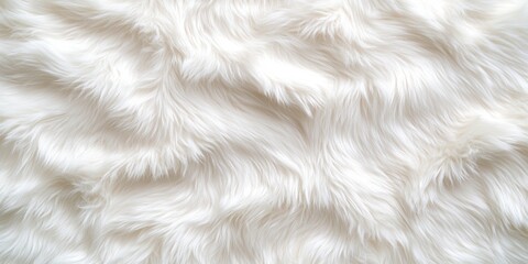 Obraz premium Close-up view of soft white fluffy fur texture ideal for fabric and textile backgrounds