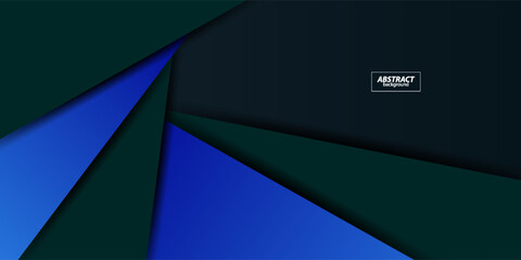 Green vector illustration with overlapping blue background, message board dimensions for modern website text and message design. eps10