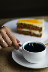 cup of tee and cake