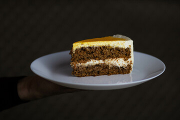 chocolate cake on a plate