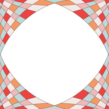 Colorful Checkered Background Frame