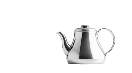 Fototapeta premium Stylish metallic teapot displayed against a minimalist background