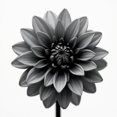 Stunning monochrome dahlia, crisp details Perfect for design, print , background, details