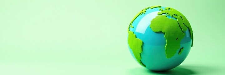 Vibrant green Earth globe with recycling symbols , go green, waste, planet earth