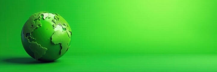 Vibrant green Earth globe with recycling symbols , recycling symbol, world, arrows