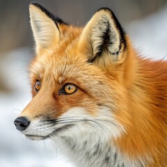Fototapeta premium Close-up of a captivating red fox.