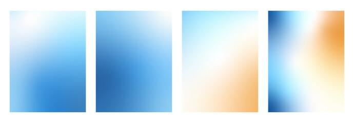 Blur beach gradient background . Gradation blue and orange beige background. Abstract backdrop sea water and sand. Ocean exotic wave. Vector tropical summer calm cover illustration.