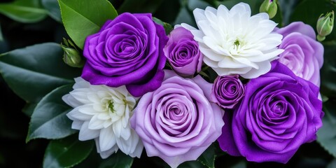 Mystical Garden Ensemble. Enchanted blends of lavender roses, moonflowers, and white camellias.