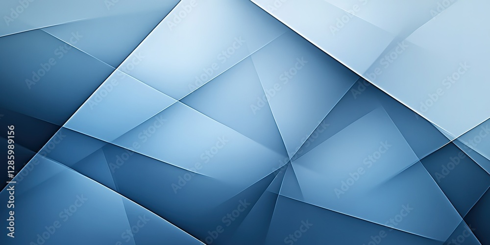 Poster abstract blue geometric background with layered triangles creating depth and texture in a modern des