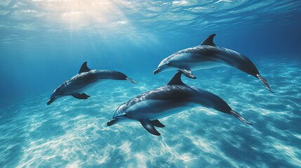Fototapeta premium Sustainable Ocean Protection Dolphins in Natural Habitat 169