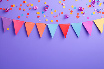 Obraz premium Colorful Party Flags Decoration