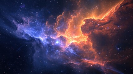 A futuristic AI-powered observatory captures the birth of a new galaxy inside a glowing nebula