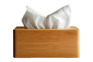 Home product photography white tissue box detail