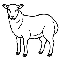Fluffy Sheep Linework