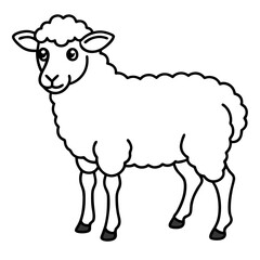 Fluffy Sheep Linework