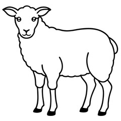 Fluffy Sheep Linework