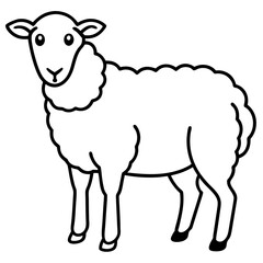 Fluffy Sheep Linework