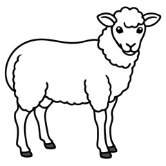 Fluffy Sheep Linework
