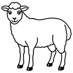 Fluffy Sheep Linework