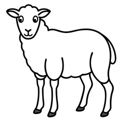 Fluffy Sheep Linework