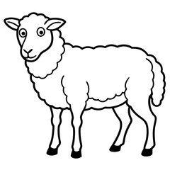 Fluffy Sheep Linework