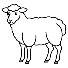 Fluffy Sheep Linework
