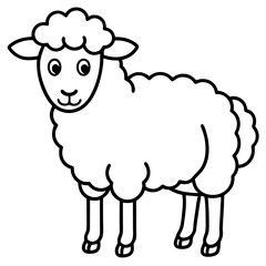 Fluffy Sheep Linework