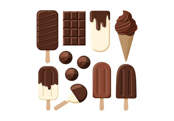 Indulgent Chocolate Ice Cream Vectors for Your Designs