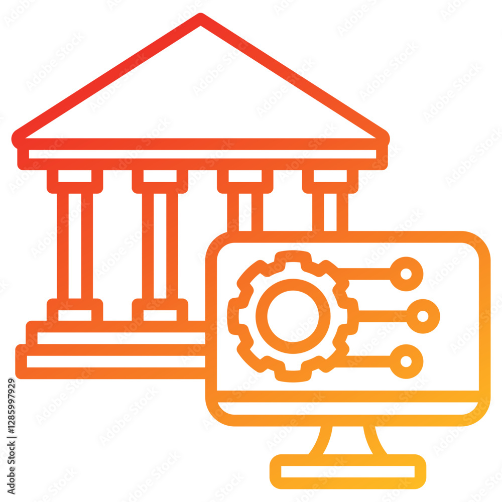 Poster Banking System Icon