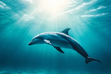 Dolphin research in protected ocean environment