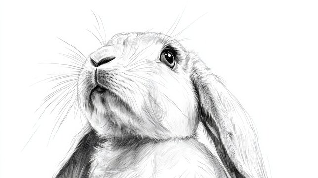 Vintage Easter bunny hand-drawn in a charming Parisian cafe setting. Generative AI