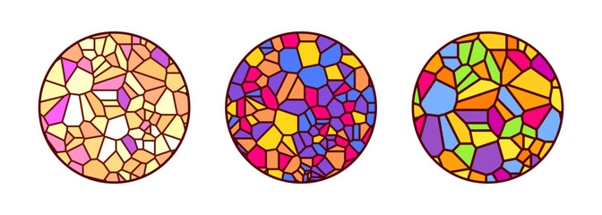 Stained glass rosette vector illustration