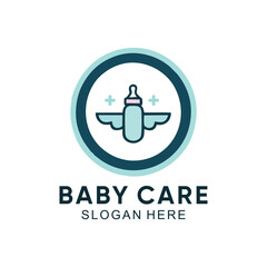 Baby Care logo minimalist design